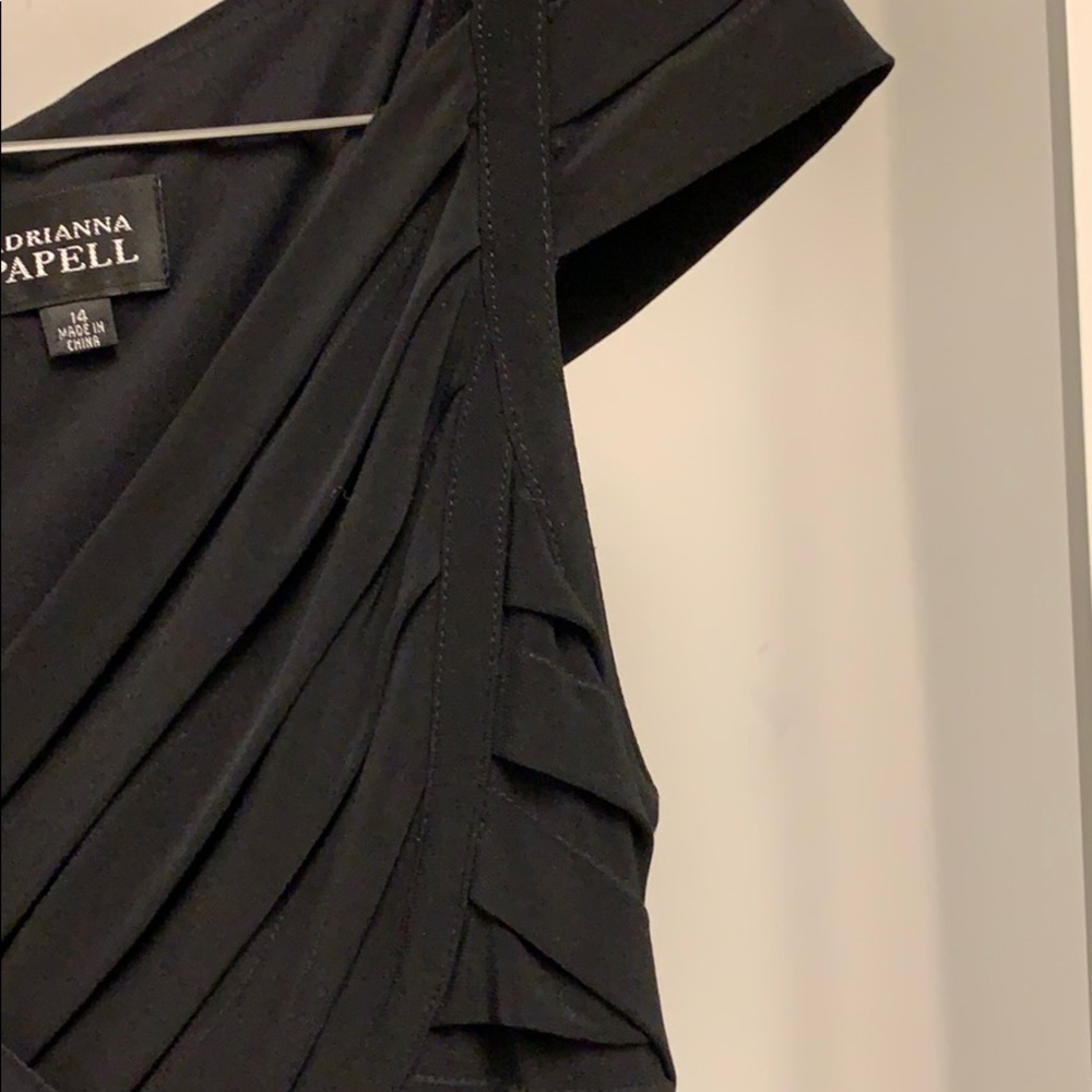 ADRIANNA PAPELL Sz14 black stretch cocktail sheath - Picture 3 of 8